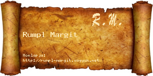 Rumpl Margit névjegykártya